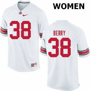 NCAA Ohio State Buckeyes Women's #38 Rashod Berry White Nike Football College Jersey DMB2145TS